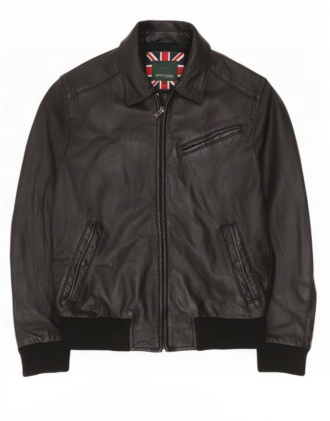 Henry Cottons Veste en cuir pour homme IT 52 XL Noir