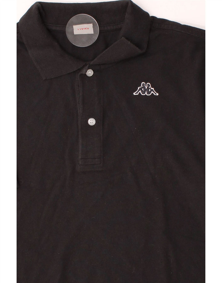 KAPPA Mens Polo Shirt Small Black Cotton Vintage Kappa and Second-Hand Kappa from Messina Hembry 