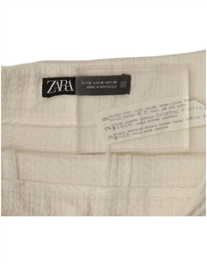 Zara Short décontracté pour femme moyen W28 en coton blanc