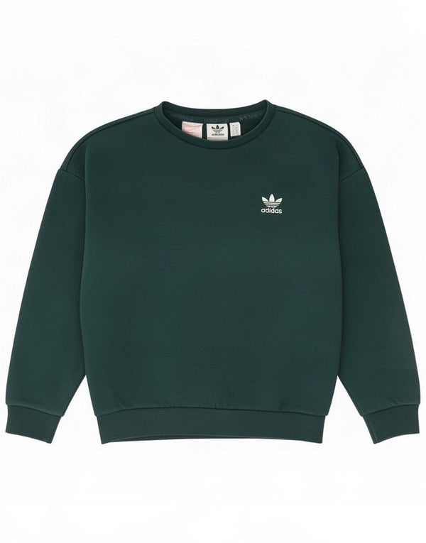 Adidas Sweat-shirt Fille 9-10 ans Vert Coton
