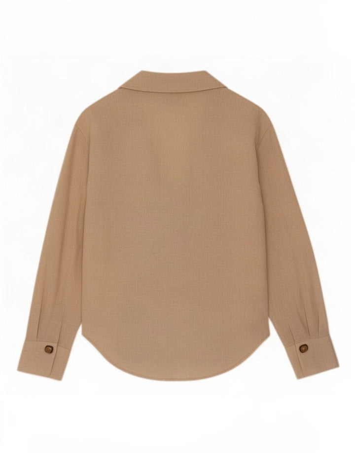 Zara Chemise Femme UK 16 Large Beige