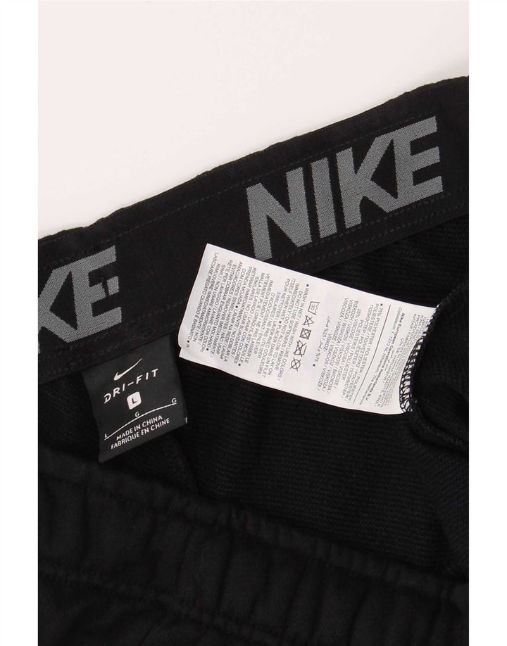 Nike Pantalon de survêtement graphique Dri Fit pour homme Taille L Noir Polyester