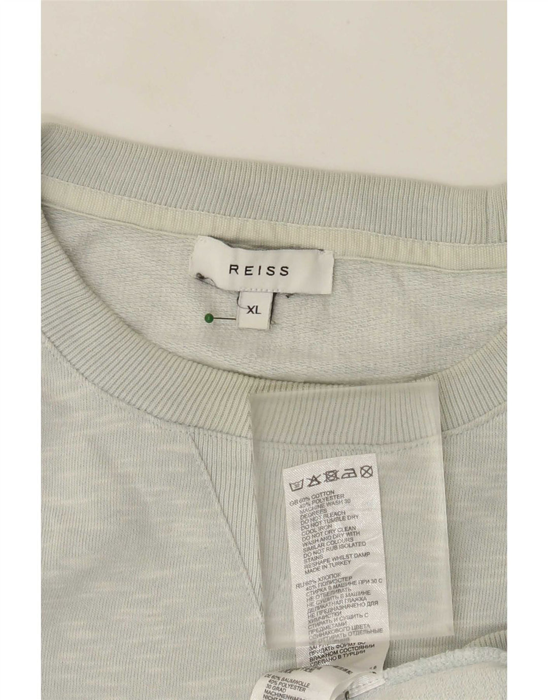 Reiss Sweatshirt Jumper XL Gris Moucheté Coton Homme