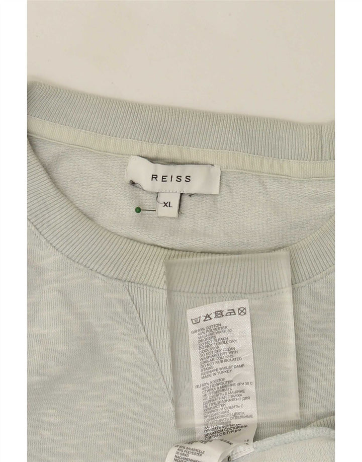 Reiss Sweatshirt Jumper XL Gris Moucheté Coton Homme