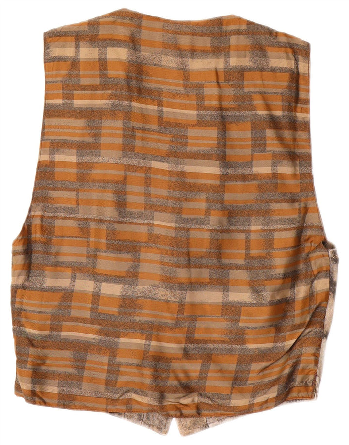 Gilet en cuir homme vintage petit cuir marron tie dye