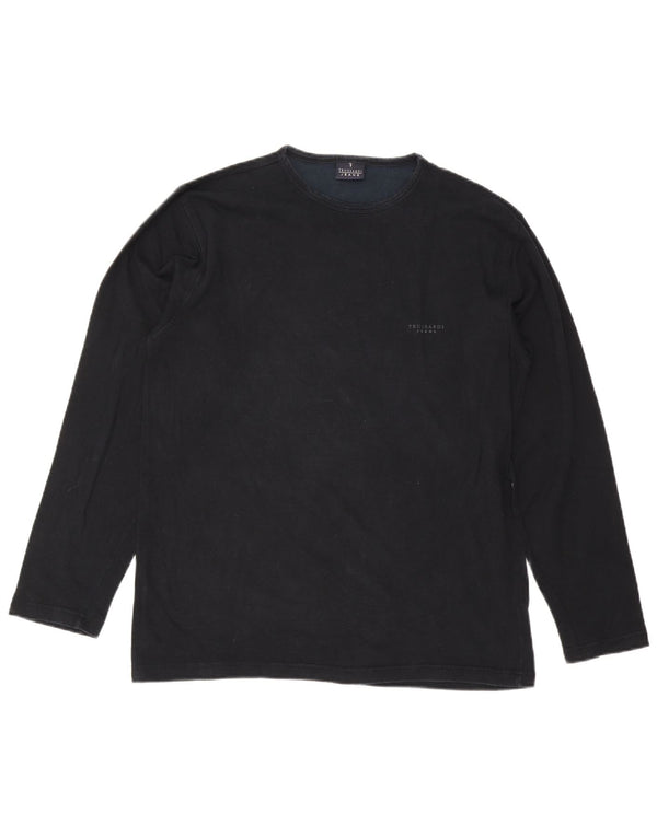 Trussardi Jeans Haut à manches longues 2XL Noir Viscose Homme