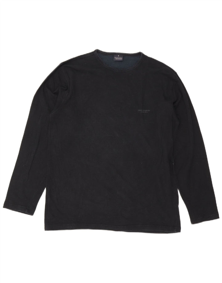 Trussardi Jeans Haut à manches longues 2XL Noir Viscose Homme