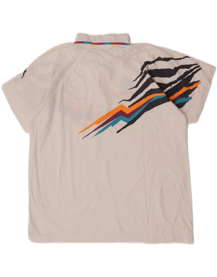 Lotto Polo Graphique Homme Grand Blanc Coton