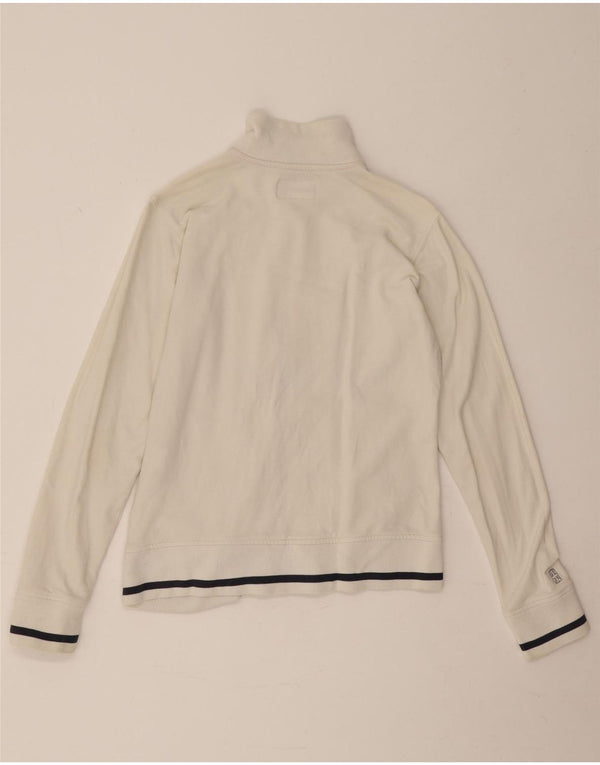 Reebok Veste de survêtement pour femme UK 12 Medium Blanc Coton
