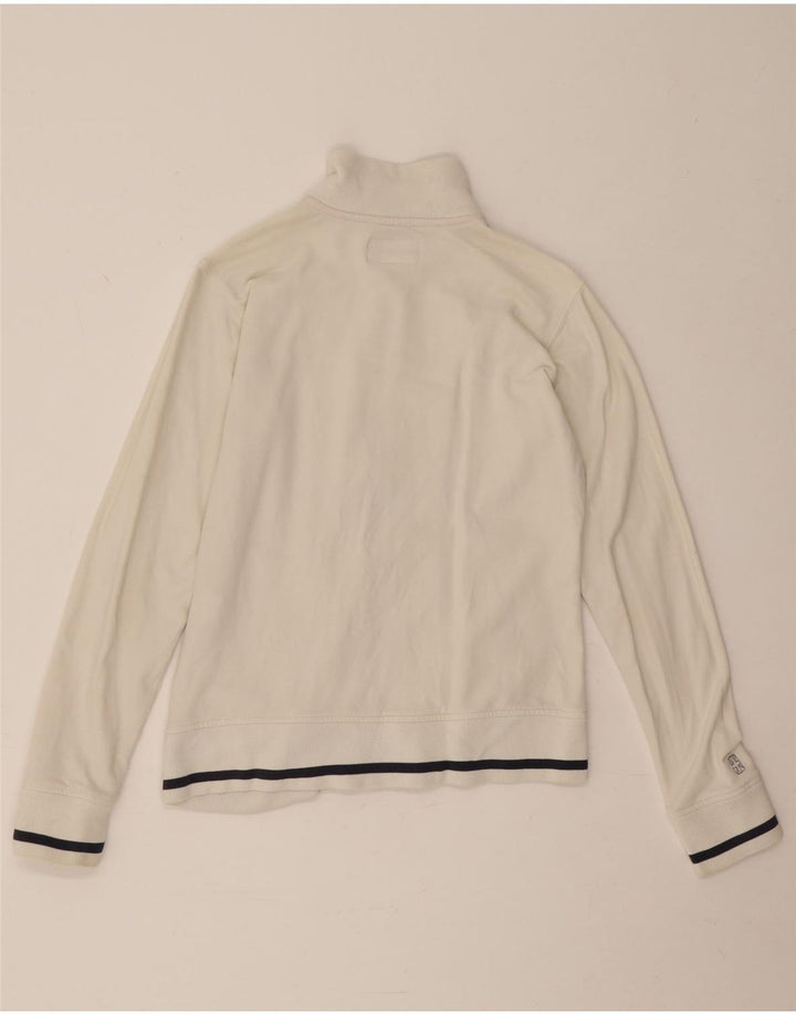 Reebok Veste de survêtement pour femme UK 12 Medium Blanc Coton