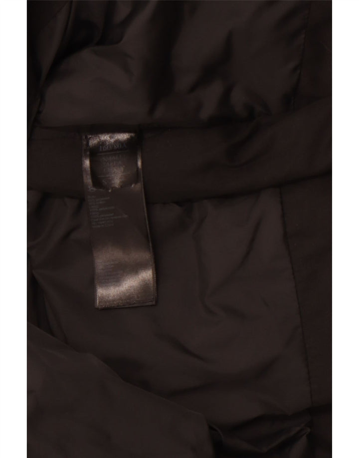 ALL SAINTS Veste matelassée à capuche pour femme UK 10 Small Noir Polyester