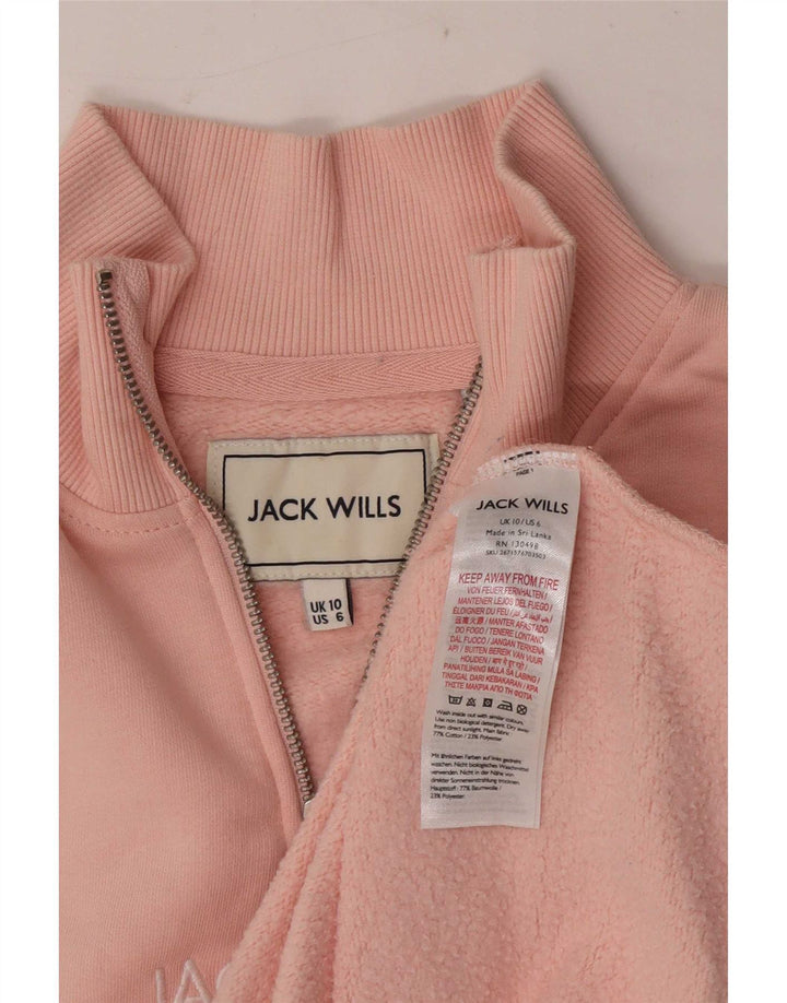 Jack Wills Sweat-shirt graphique surdimensionné pour femme UK 10 Petit Rose
