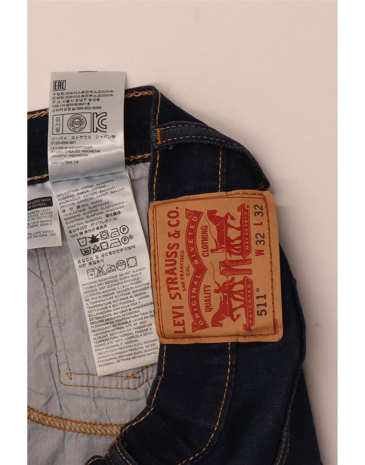 LEVI'S Jean Slim 511 Homme W32 L32 Bleu Marine Coton