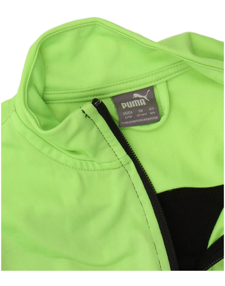 PUMA Veste de survêtement pour garçon 13-14 ans Noir Colourblock