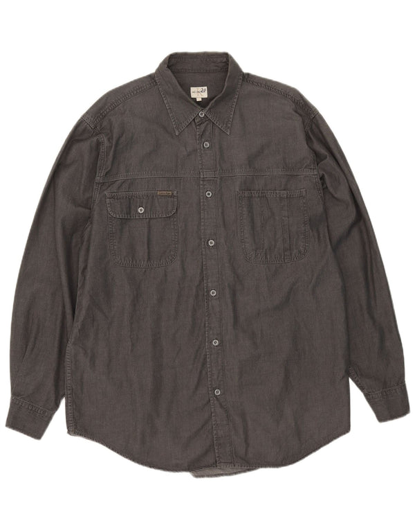 Calvin Klein Jeans Mens Shirt Large Grey Cotton