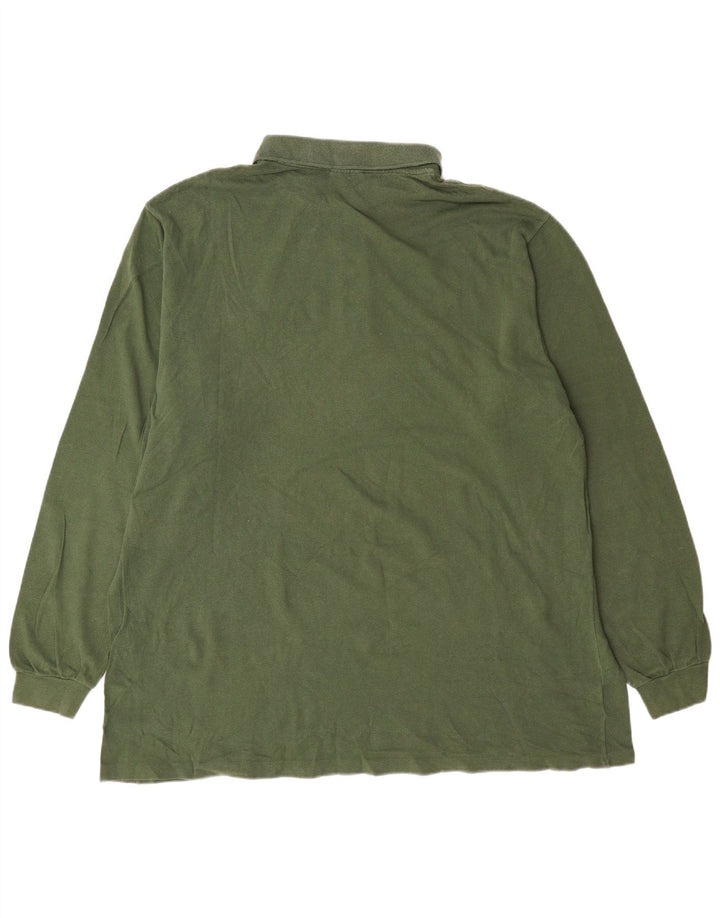 Lacoste Polo à manches longues pour homme Taille 8 3XL Coton vert