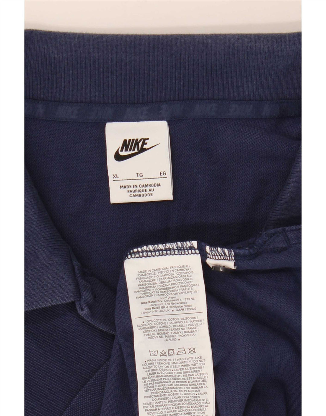 Polo Nike Homme XL Bleu Marine Coton