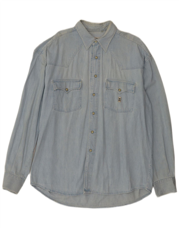 Uniforme Chemise en Jean Homme XL Bleu Coton