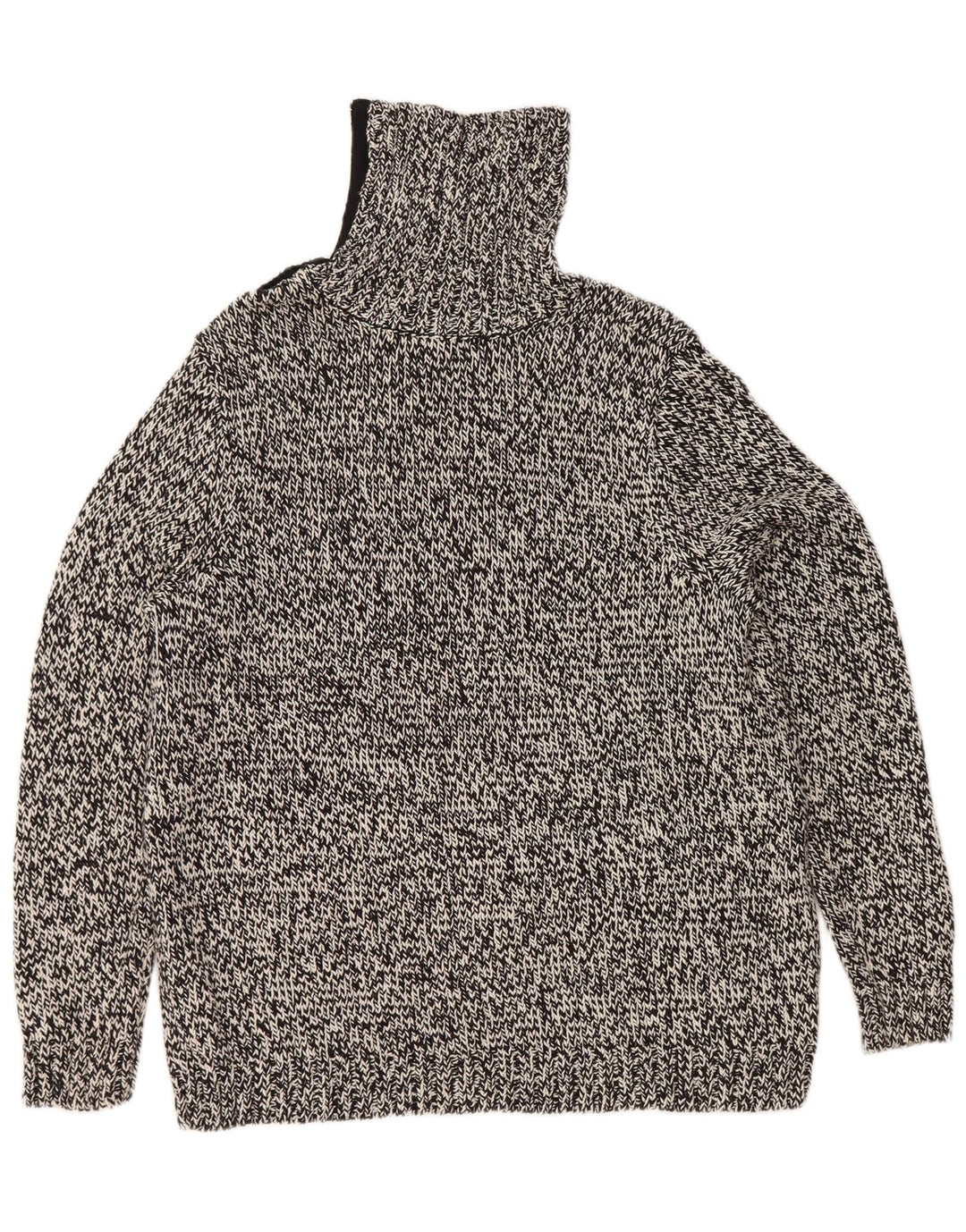 Chaps Pull col roulé pour femme UK 18 XL Coton moucheté noir