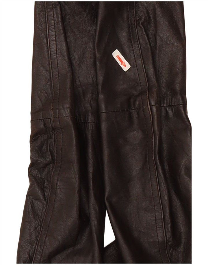 Bershka Veste en cuir pour femme UK 12 Marron moyen