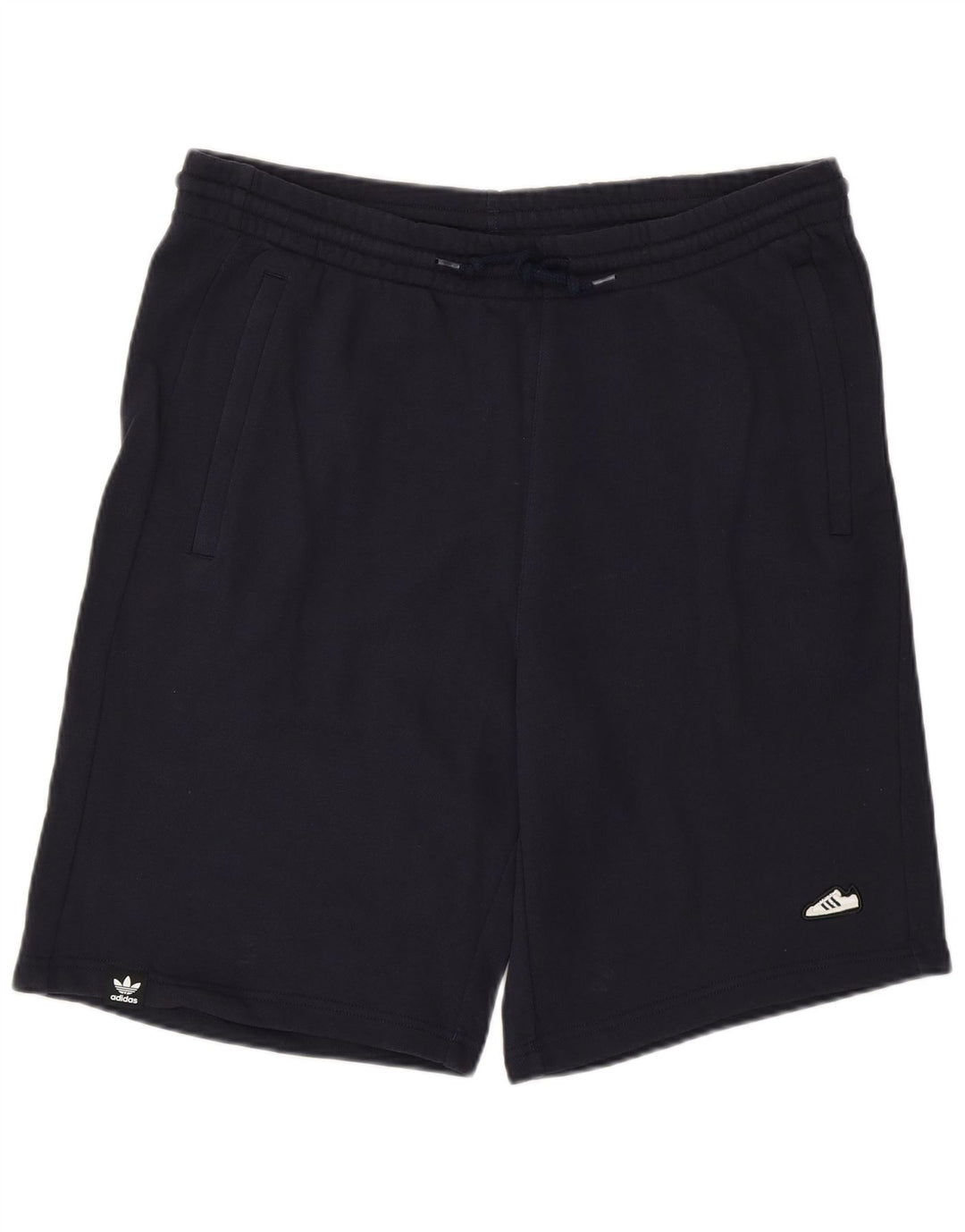 Adidas Short de sport pour homme en coton bleu marine Taille L