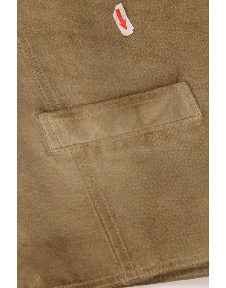 Pionier Gilet En Daim Homme Kaki Moyen
