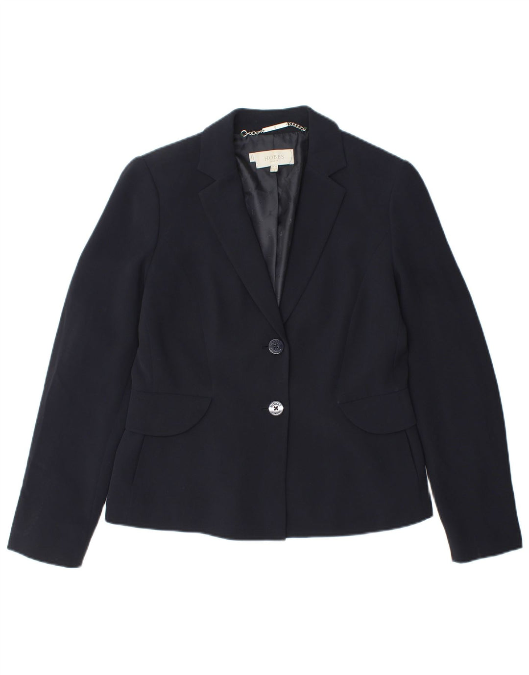 HOBBS Veste blazer à 2 boutons pour femme UK 12 Bleu marine moyen Polyester
