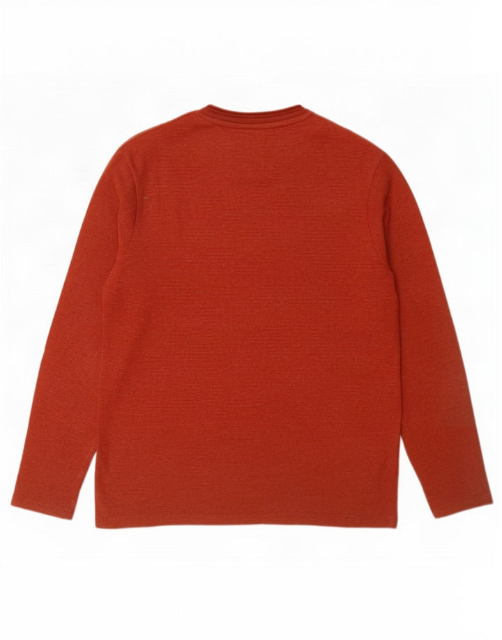Zara Pull Col Rond Homme Rouge Moyen Coton