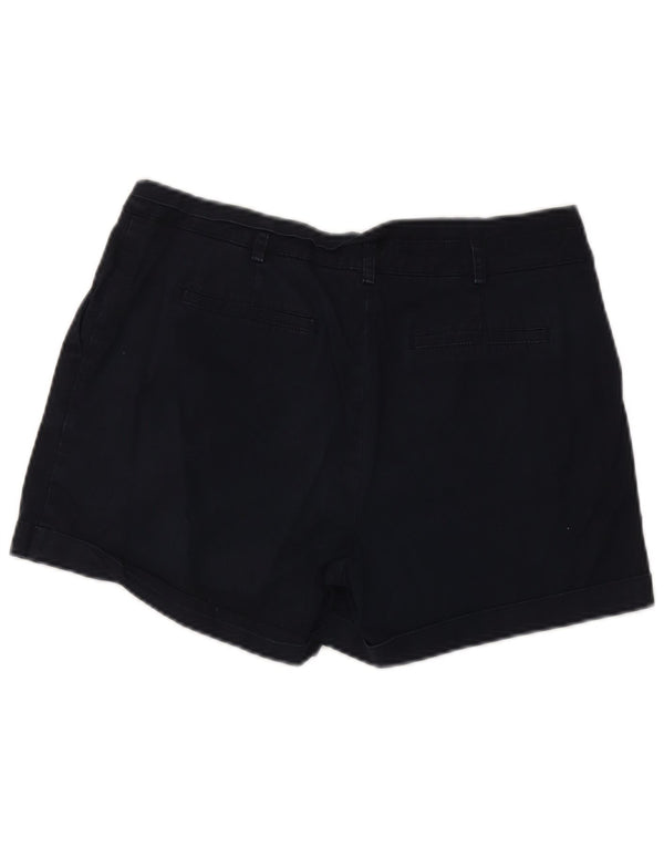 Oasis Short Chino Pegged Femme UK 12 Moyen W34 Bleu Marine Coton