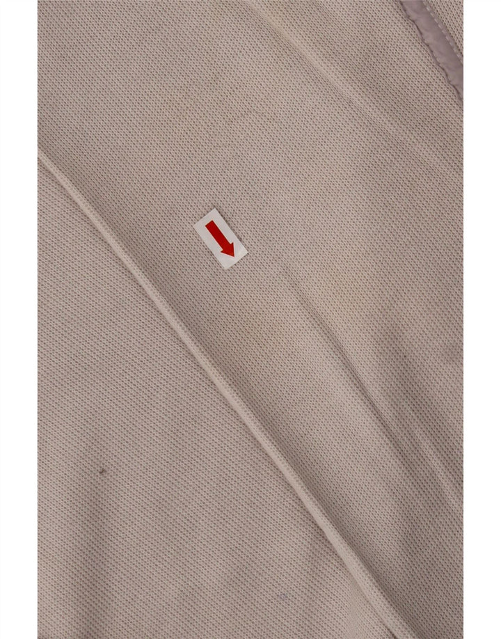 HUGO BOSS Homme Top Manches Longues XL Blanc Cassé Colourblock Coton