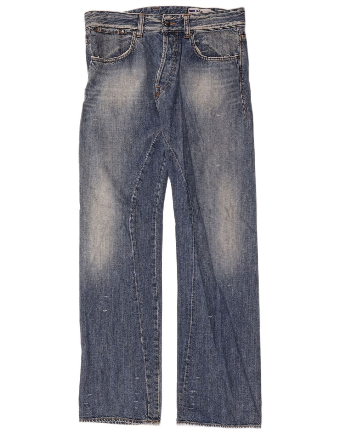Gas Jean droit homme W34 L34 bleu coton