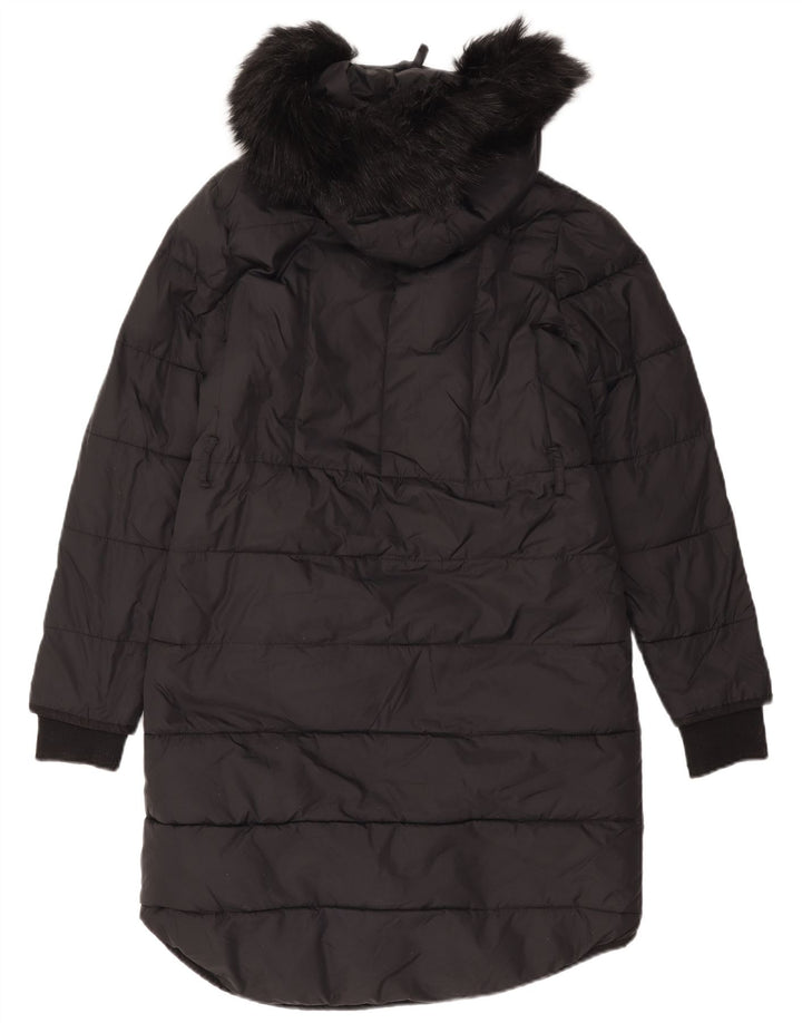 Whistles Manteau rembourré à capuche pour femme UK 44 Medium Noir Polyamide