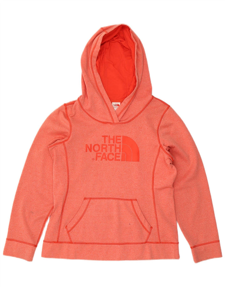 THE NORTH FACE Pull à capuche graphique pour femme UK 14 Large Orange Polyester