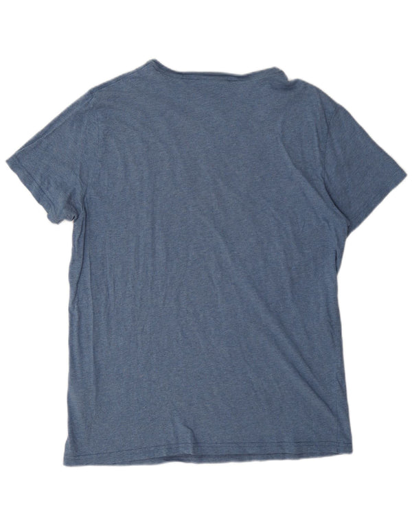 Gant Homme Graphic T-Shirt Top Large Bleu Coton