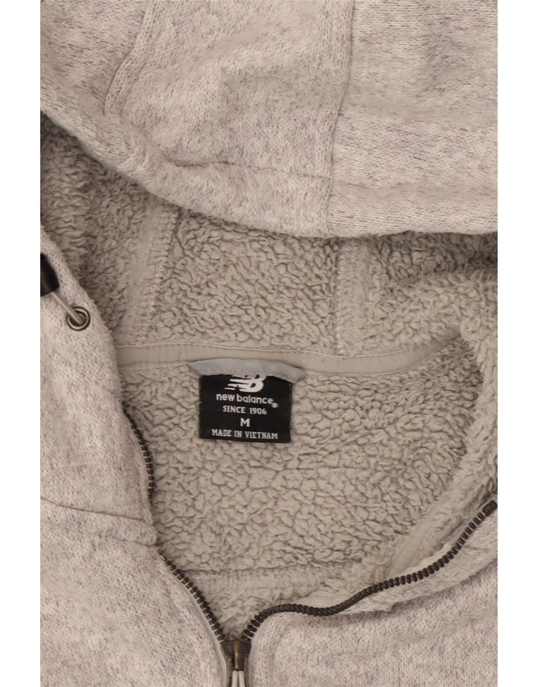New Balance Pull à capuche zippé pour femme UK 14 Gris moyen Polyester