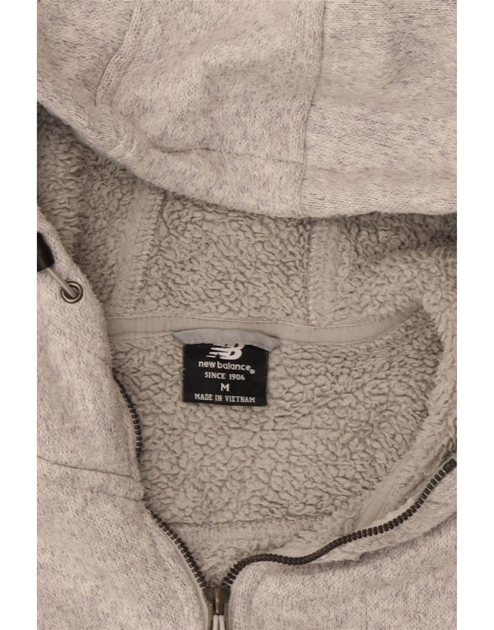 New Balance Pull à capuche zippé pour femme UK 14 Gris moyen Polyester
