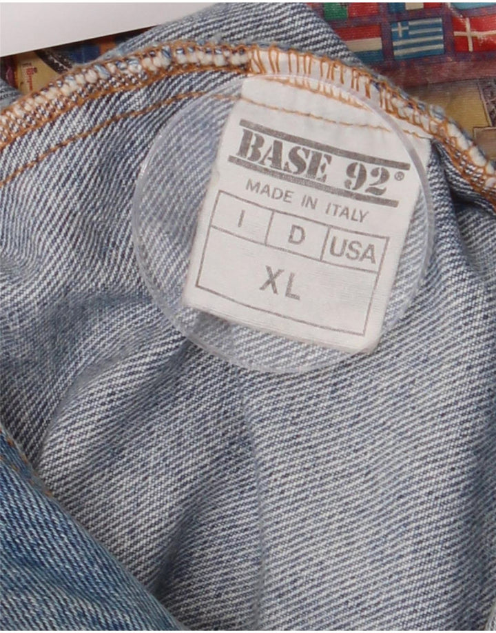 Base 92 Veste en jean graphique pour homme UK 42 XL Bleu