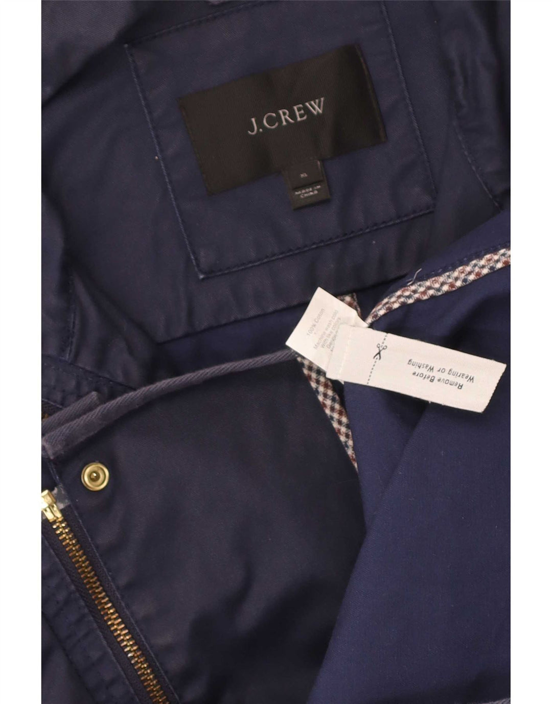 J. Crew Veste utilitaire pour femme UK 18 XL Bleu marine Coton