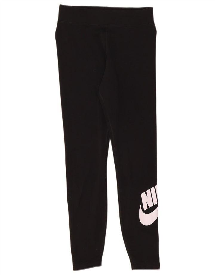 Nike Leggings graphiques pour femmes UK 12 coton noir moyen