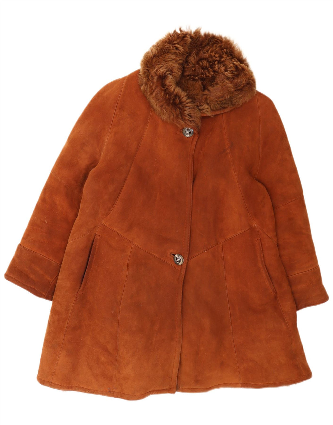 AC Manteau surdimensionné en peau de mouton pour femme IT 42 Marron moyen