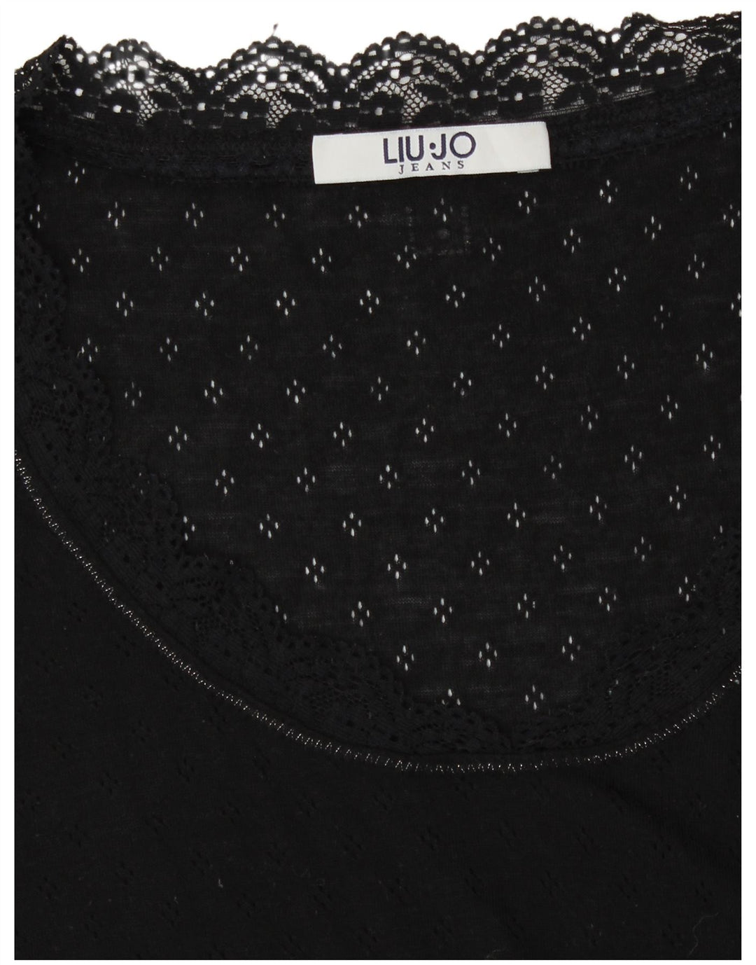 Liu Jo T-Shirt Femme Top UK 8 Small Noir
