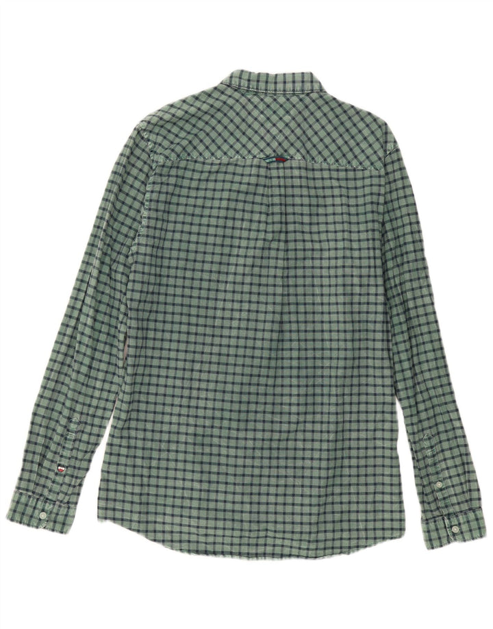 Tommy Hilfiger Chemise Regular Fit Homme Vert Moyen à Carreaux Coton