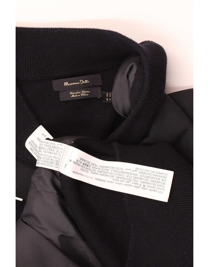 Massimo Dutti Veste Bomber Homme UK 42 XL Coton Noir