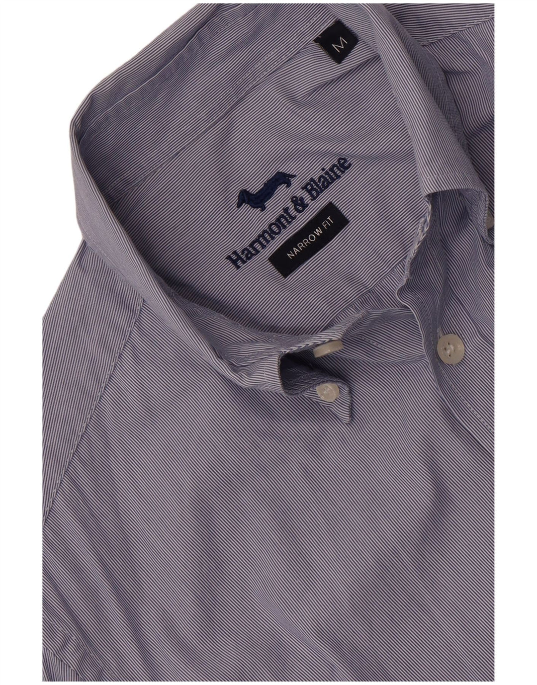 Harmont & Blaine Chemise Coupe Étroite Homme Bleu Moyen Rayé