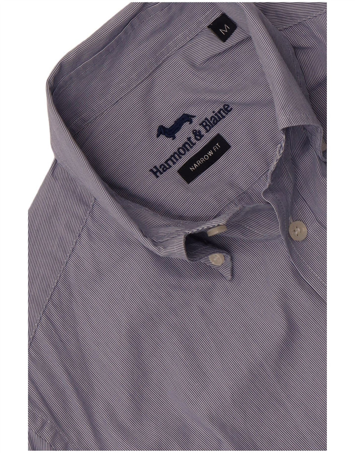 Harmont & Blaine Chemise Coupe Étroite Homme Bleu Moyen Rayé