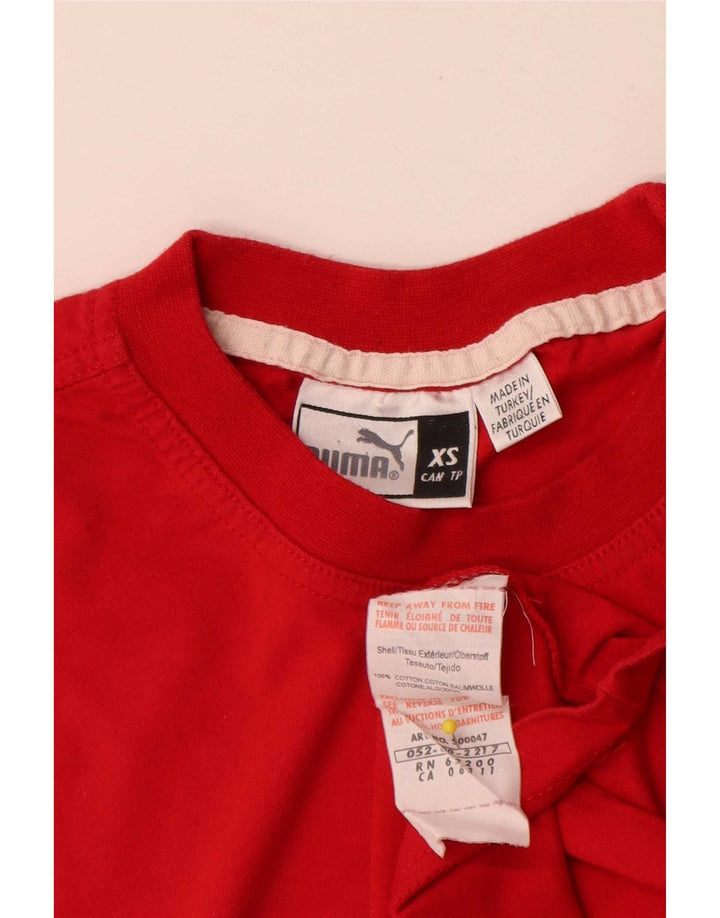 Puma T-Shirt Graphique Top XS Homme Rouge Coton
