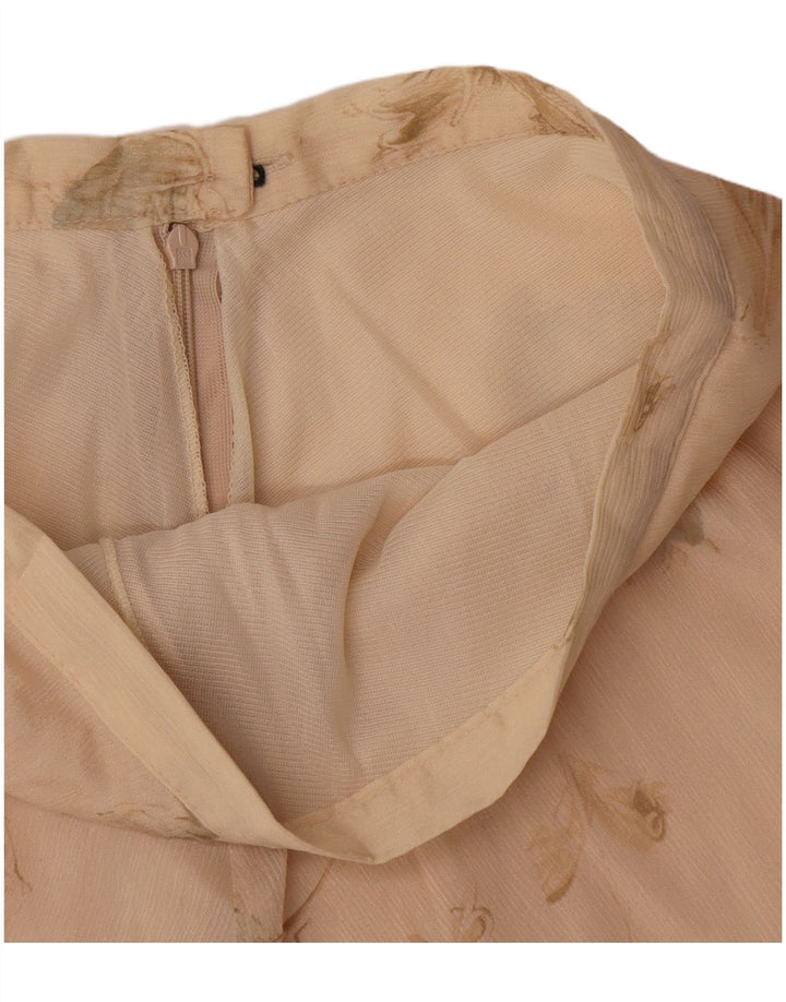 vintage Femme Mini Jupe W28 Moyen Beige Floral