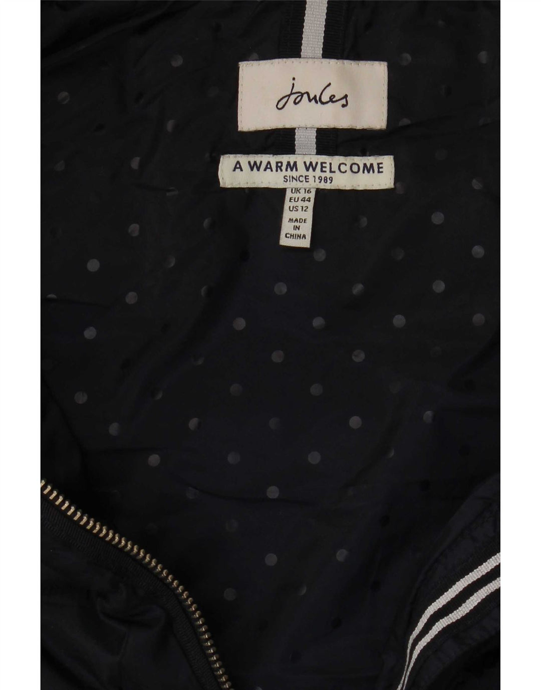 Joules Gilet rembourré pour femme UK 16 Large Bleu Marine Polyester