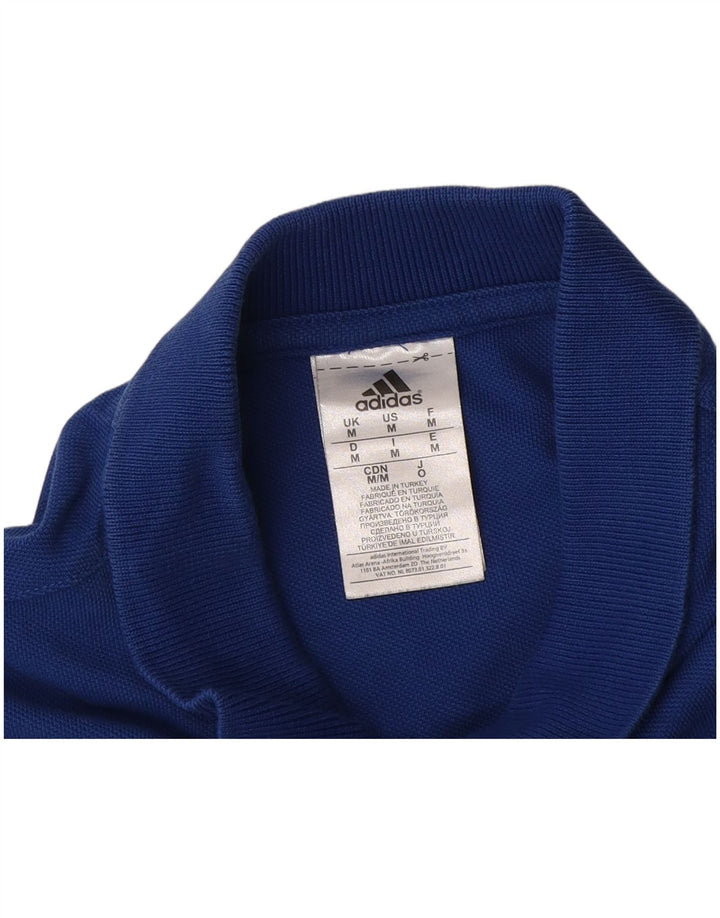 Adidas Polo Graphique Homme Bleu Moyen Coton