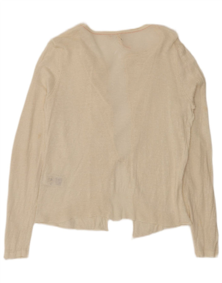 Cardigan White Stuff pour femme UK 12 Medium Off Lin
